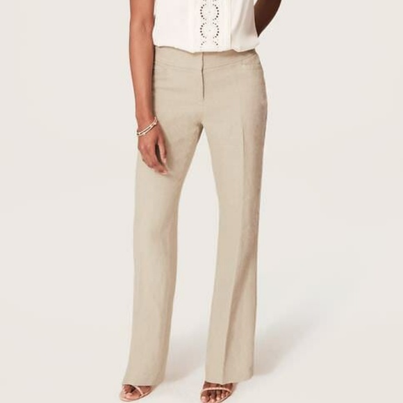 LOFT Pants - LOFT Size 14 Linen Trouser Leg Pants Julie Fit